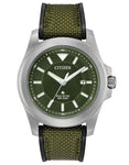 Citizen Mens Eco-Drive Promaster Dive Watch - Stainless - Luminova -Fabric Strap - BN0211-09X