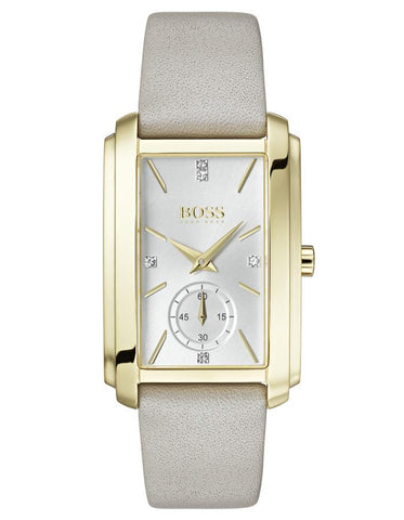 Hugo Boss Womens Aspiration Watch - Light Gold-Tone - Gemstones - Leather - BOSS-1502440_1b0cde9c-c723-4b02-bdf6-5435b132e281