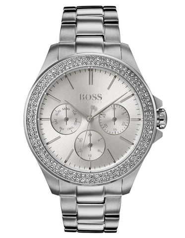 Hugo Boss Womens Premiere Watch - Stainless Steel - Gemstones - Bracelet - BOSS-1502442