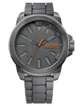 Hugo Boss New York Mens Watch - Gray IP Case - Gray Silicone Strap - Orange - BOSS-1513005_b6ccdcfc-396c-48f7-a349-92d8d560051f