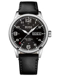 Hugo Boss Pilot Edition Watch - Stainless - Black Dial & Strap - 50m - Day/Date - BOSS-1513330_fc43d074-2fdf-446e-a469-2119100e0816