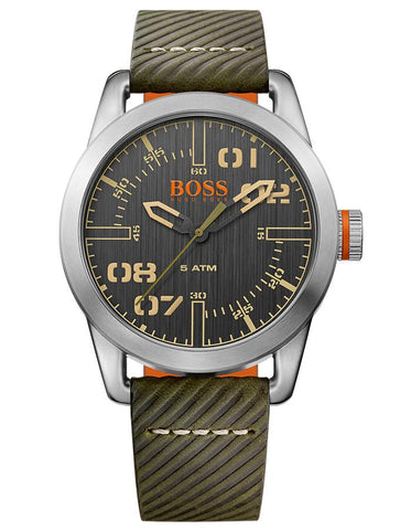 Hugo Boss Orange Oslo Mens Watch - Black Dial - Green Leather Strap - 50m - BOSS-1513415_4bfb9b6f-353b-4f6d-b623-a63b5da66775