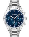 Hugo Boss Mens Talent Watch - Stainless Steel - Tachymeter - Blue Dial -Bracelet - BOSS-1513582