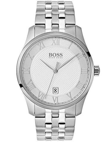 Hugo Boss Mens Master Watch - Stainless Steel - Silver Dial - Bracelet - Date - BOSS-1513589