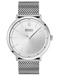 Hugo Boss Mens Essential Business Watch - Stainless Steel - White Dial -Bracelet - BOSS-1513650