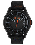 Hugo Boss Hong Kong Mens Watch - Black Dial & Case - Fabric Strap - Date - 50m - BOSS-1550003