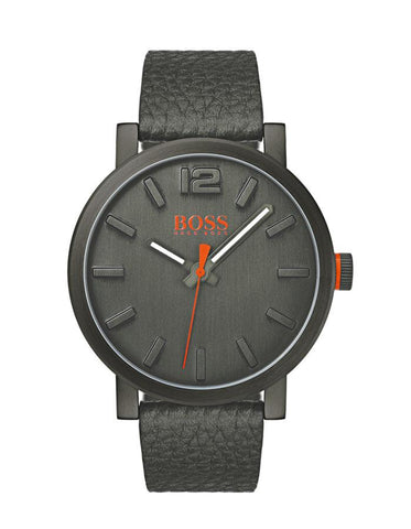 Hugo Boss Mens Bilbao Dress Watch - Gun Metal Tone - Gray Leather Strap - BOSS-1550037_b8f395f2-5993-4bbb-a97d-13b50c16c838