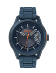 Hugo Boss Mens Hong Kong Sport Watch - Blue Metal - Blue Silicone Strap - BOSS-1550049