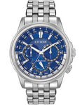 Citizen Eco-Drive Mens Calendrier - Blue Dial - Stainless Case & Bracelet - BU2021-51L