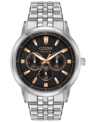 Citizen Eco-Drive Mens Corso - Stainless Steel - Black - Chronograph - Bracelet - BU2070-55E_aa971d07-1a4c-4134-8d74-3781e551b14f