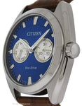 Citizen Mens Eco-Drive Watch - Brown Strap - Stainless - Blue Dial - Day/Date - BU4010-05LA_6a4c68b7-0bf6-4ce8-80a3-3a3640408830