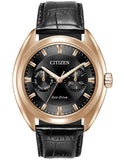 Citizen Eco-Drive Mens Watch - Rose-Gold - Grey Dial - Leather Strap - Day/Date - BU4013-07H_f0c76037-7f9d-438e-ba53-290a5db87a4b