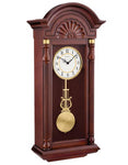 Bulova New Yorker Pendulum Wall Clock - Triple Chime Movement - Mahogany Finish - C1516_c132f24f-c465-487d-9a14-ba711cc47a71