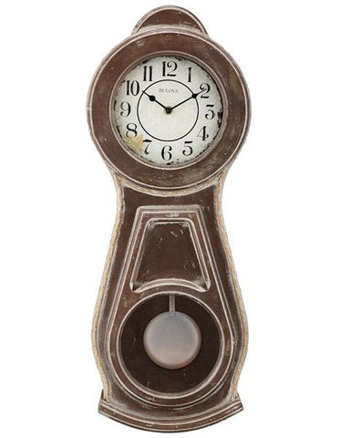 Bulova Guilford French Country Style Rustic Pendulum Wall Clock - Triple Chime - C1518