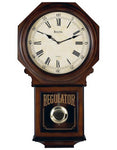 Bulova Ashford Regulator Schoolhouse Style Chiming Pendulum Wall Clock - C3543