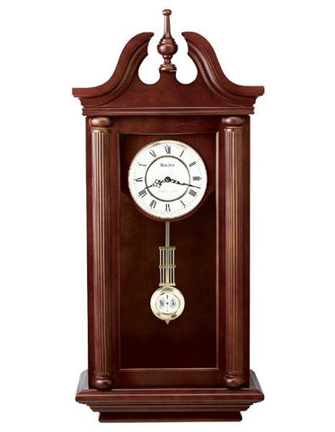 Bulova Manchester - Chiming Pendulum Wall Clock - Solid Wood Case - C4456