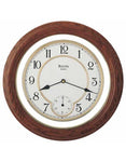 Bulova William - Wooden Wall Clock - Dark Oak Finish - Sub-Seconds - C4596