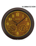 Bulova Weather Master Outdoor Wall Clock - LED Illuminates from Dusk to Dawn - C4813A