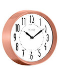 Bulova Cleaver Retro Copper Tone Wall Clock - White Dial - Shatterproof Lens - C4828