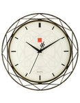 Bulova Frank Lloyd Wright Luxfer Prism Wall Clock - Bronze Frame - Sweep Seconds - C4834