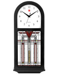 Bulova Frank Lloyd Wright Harley Bradley Pendulum Wall Clock - Ebony Finish - C4836