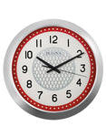 Bulova Juke Box Wall Clock with Bluetooth Speaker - Quiet Sweep - Mirror Finish - C4855