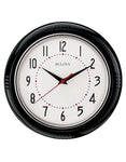 Bulova Kitchen Plus Wall Clock - Black Molded Case - Quiet Sweep - Minute Track - C4856_102ada60-8b65-4092-a3b2-54c1b86005bb