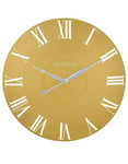 Bulova Lexington Wall Clock - Gold Finished Metal Case - Cut Out Roman Numerals - C4870_c20ad906-6f1c-466b-9b58-064d8cbaaa57