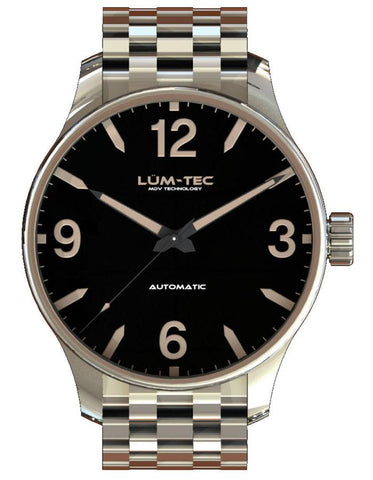 Lum-Tec C SEries C6 Mens Watch - Automatic - Polished Stainless Steel - Bracelet - C6