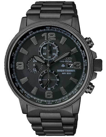 Citizen Eco-Drive Mens Nighthawk Flight Chrono - All-Black Design - 200M WR - CA0295-58E_e194fa44-f793-4b44-92ae-98c64a31a9d6