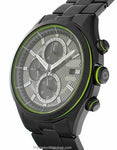 Citizen Drive Mens HTM2.0 Chronograph - Black Ion and Green - Bracelet - Date - CA0435-51EA