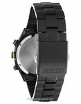 Citizen Drive Mens HTM2.0 Chronograph - Black Ion and Green - Bracelet - Date - CA0435-51EB