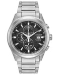 Citizen Mens Titanium Chandler Chronograph - Black Dial - Bracelet - Date - 24hr - CA0650-58E