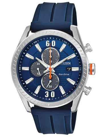 Citizen DRIVE CTO Mens Chronograph - Blue Dial - Rubber Strap - Date - 100m - CA0661-01L_1a7aabe6-5ef7-4830-82e2-90df0c572dd7