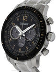 Citizen Eco-Drive Mens Chronograph - Black Dial - Bracelet - Date - 100m - CA4358-58EA