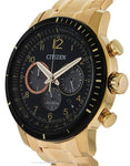 Citizen Eco-Drive Mens Chronograph - Black Dial - Bracelet - Rose Gold - 100m - CA4359-55EA_e3839a77-8894-41bf-9142-72c6740e8b1d