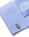 Golf Bag Cufflinks - Silver Antique Finish - Bullet Back Closure - CC-GLFB-SLB_df2c5a2b-8fde-4dfb-b508-0ae484b4bbc0