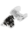 Black Labrador Retriever Cufflinks - Enamel on Metal - Bullet Back Closure - CC-LAB-SL