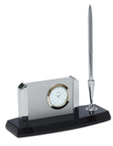 Citizen Executive Suite Circular Desk Clock - Silver Tone - White Dial - CC1004