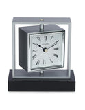 Citizen Decorative Accents Square Spinning Clock - Silver Tone - White Dial - CC1007