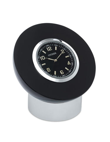 Citizen Decorative Accents Standing Black Crystal Desk Clock - Black Dial - CC1011