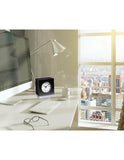 Citizen Workplace Square Clock - Black & Silver-Tone Base - White Dial - CC1012A