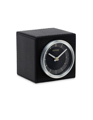 Citizen Workplace Circular Desk Clock - Black Leather - Black Dial - CC1016_43c34a5d-2cfe-491c-9f14-581002c94e66