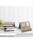 Citizen Workplace Beige Leather Clock - Rose Gold-Tone - Mirror - CC1018A
