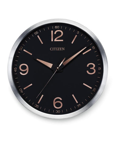 Citizen Gallery Circular Wall Clock - Black Dial - Rose Gold-Tone Accents - CC2002