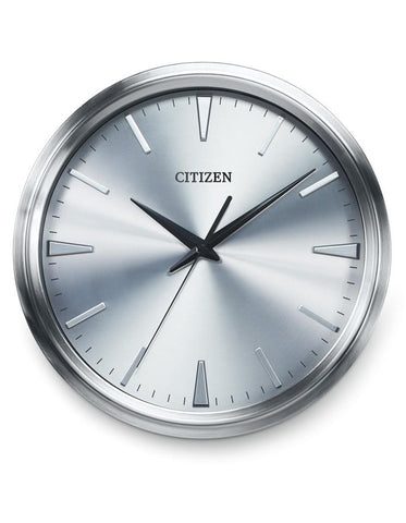 Citizen Gallery Circular Silver-Tone Wall Clock - White Dial - CC2004