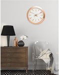 Citizen Gallery Circular Wall Clock -Rose Gold - Patterned Dial - CC2007A