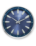 Citizen Gallery Circular Wall Clock - Silver-tone - Navy Blue Dial - CC2010