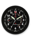 Citizen Gallery Red Accent Wall Clock - Black Dial - CC2014