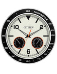 Citizen Outdoor Wall Clock - Black & Silver-Tone - Luminescent - Sub-dials - CC2019